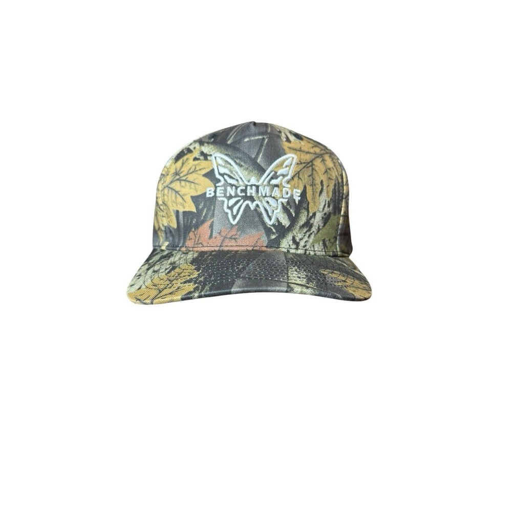 New Benchmade Butterfly Snapback Hat Mossy Oak Camo Logo One Size